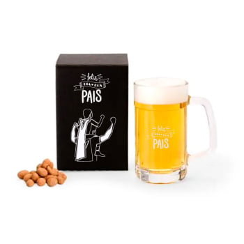 Brinde Presente Dia dos Pais Personalizado Caneca Vidro Americana SMVI-00361-PAI