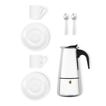 Brinde Presente Dia dos Pais Personalizado Kit Café Cafeteira Italiana SMKT-90570-PAI