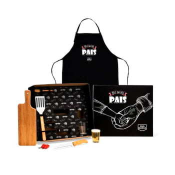 Brinde Presente Dia dos Pais Personalizado Kit Churrasco Avental e Caneca SMKT-90518-PAI