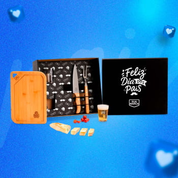 Brinde Presente Dia dos Pais Personalizado Kit Churrasco Bambu e Vidro SMKT-90481-PAI Brinde Presente Dia dos Pais Personalizado Kit Churrasco Bambu e Vidro SMKT-90481-PAI