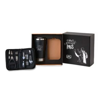 Brinde Presente Dia dos Pais Personalizado Kit Copo Térmico e Ferramentas SMKT-90406-PAI Brinde Presente Dia dos Pais Personalizado Kit Copo Térmico e Ferramentas SMKT-90406-PAI