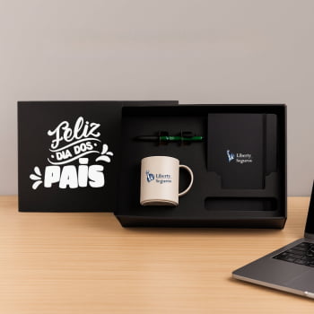 Brinde Presente Dia dos Pais Personalizado Kit Escritório 3 Peças SMKT-9044L-PAI