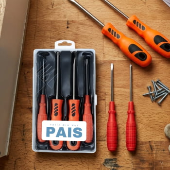 Brinde Presente Dia dos Pais Personalizado Kit Ferramenta 4 Peças X06021