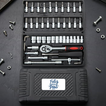Brinde Presente Dia dos Pais Personalizado Kit Ferramenta 45 Peças X18046