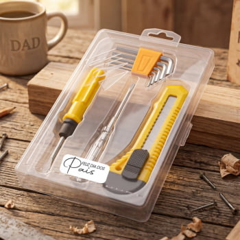 Brinde Presente Dia dos Pais Personalizado Kit Ferramenta com 4 Peças X08402A