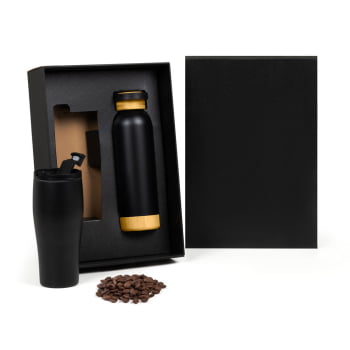 Brinde Presente Dia dos Pais Personalizado Kit Garrafa e Copo SMKT-90568-PAI