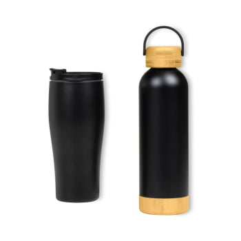 Brinde Presente Dia dos Pais Personalizado Kit Garrafa e Copo SMKT-90568-PAI