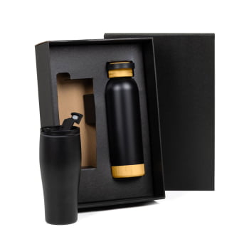 Brinde Presente Dia dos Pais Personalizado Kit Garrafa e Copo SMKT-90568-PAI