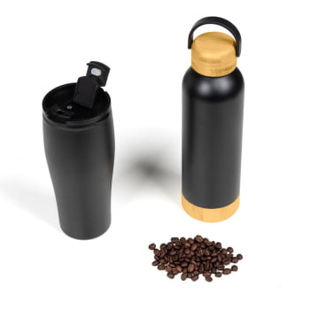 Brinde Presente Dia dos Pais Personalizado Kit Garrafa e Copo SMKT-90568-PAI