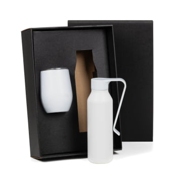 Brinde Presente Dia dos Pais Personalizado Kit Garrafa e Copo SMKT-90577-PAI