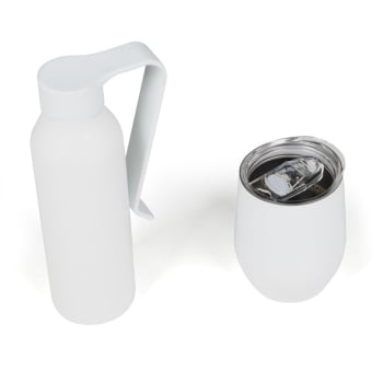 Brinde Presente Dia dos Pais Personalizado Kit Garrafa e Copo SMKT-90577-PAI