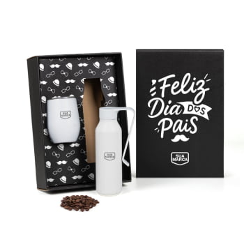 Brinde Presente Dia dos Pais Personalizado Kit Garrafa e Copo SMKT-90577-PAI Brinde Presente Dia dos Pais Personalizado Kit Garrafa e Copo SMKT-90577-PAI