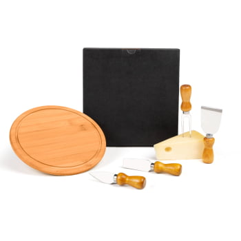 Brinde Presente Dia dos Pais Personalizado Kit Queijo 5 itens SMPD-15053-PAI