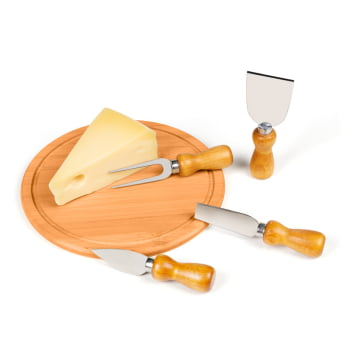 Brinde Presente Dia dos Pais Personalizado Kit Queijo 5 itens SMPD-15053-PAI