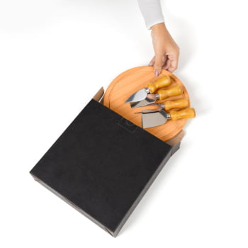 Brinde Presente Dia dos Pais Personalizado Kit Queijo 5 itens SMPD-15053-PAI