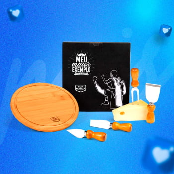Brinde Presente Dia dos Pais Personalizado Kit Queijo 5 itens SMPD-15053-PAI