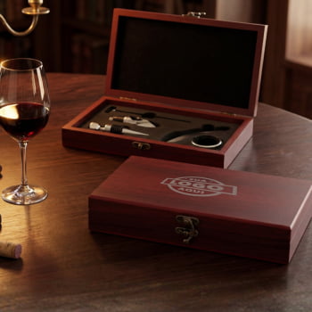Brinde Presente Dia dos Pais Personalizado Kit Vinho 5 Peças X19121 