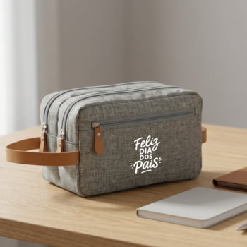 Brinde Presente Dia dos Pais Personalizado Necessaire Personalizada Poliéster 300D X18753A-PAI