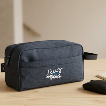 Brinde Presente Dia dos Pais Personalizado Necessaire Personalizada Viagem Poliéster Sustentável MSP92078-PAI