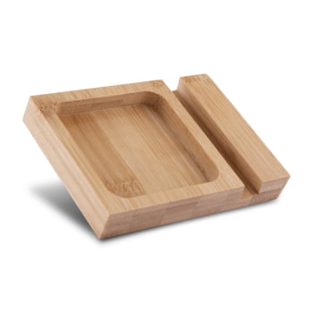 Porta Objetos Personalizado Feltro e Bambu ASIPCL120 Brinde Personalizado