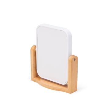 Espelho de Mesa Personalizado Bambu Retangular X19101 Brindes Personalizados
