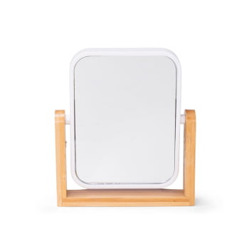 Espelho de Mesa Personalizado Bambu Retangular X19101 Brindes Personalizados