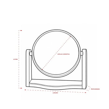Espelho de Mesa Personalizado Bambu X19100 Brinde Personalizado
