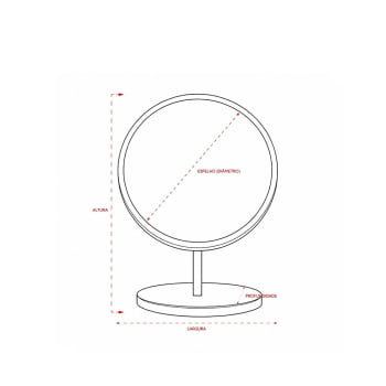 Espelho de Mesa Personalizado MDF X19102 Brinde Personalizado