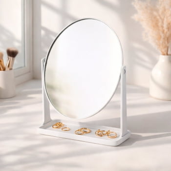 Espelho de Mesa Personalizado Plástico Oval X19092 Brindes Personalizados