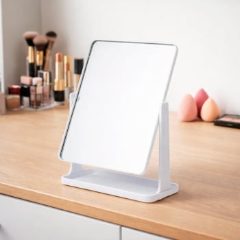 Espelho de Mesa Personalizado Plástico Retangular X19091 Brinde Personalizado