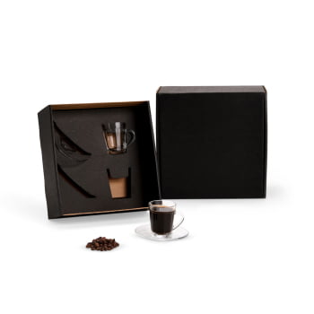 Brinde Aniversário de Empresa Personalizado Conjunto de Xícaras 90ml SMCO-03082-ADE Brindes Personalizados