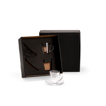 Brinde Aniversário de Empresa Personalizado Conjunto de Xícaras 90ml SMCO-03082-ADE Brindes Personalizados