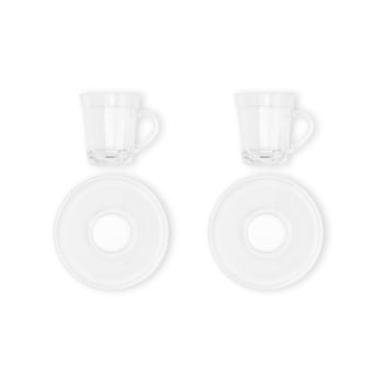 Brinde Aniversário de Empresa Personalizado Conjunto de Xícaras 90ml SMCO-03082-ADE Brindes Personalizados