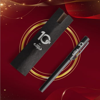 Brinde de Tempo de Casa Colaborador Personalizado Caneta Alumínio SMCR-70001-TDCC Brindes Personalizados