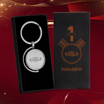 Brinde de Tempo de Casa Colaborador Personalizado Chaveiro Metal SMCH-00610-TDCC Brinde Personalizado