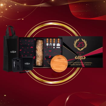 Brinde de Tempo de Casa Colaborador Personalizado Kit Queijo 11 Peças  SMKT-90375-TDCC Brindes Personalizados