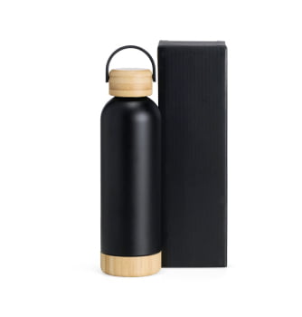 Dia do Trabalho Personalizado Garrafa em Bambu 500ml SMIS-01541-TRB Brinde Personalizado