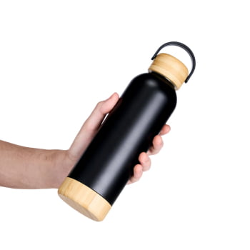 Dia do Trabalho Personalizado Garrafa em Bambu 500ml SMIS-01541-TRB Brinde Personalizado