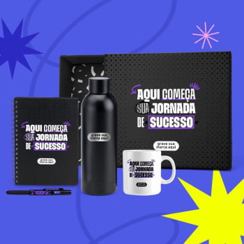 Kit Boas Vindas Garrafa e Acessórios SMKT-9076U-BV Brindes Personalizados