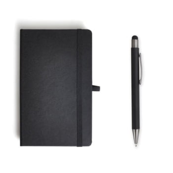 Kit Boas Vindas Personalizado Caderneta com Caneta SMLE-31871-BV Brindes Personalizados