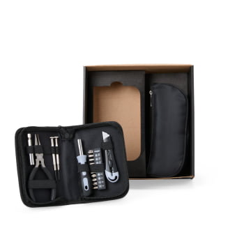 Kit Dia do Trabalho Personalizado Necessaire e Conjunto de Ferramentas SMKT-90407-TRB Brindes Personalizados