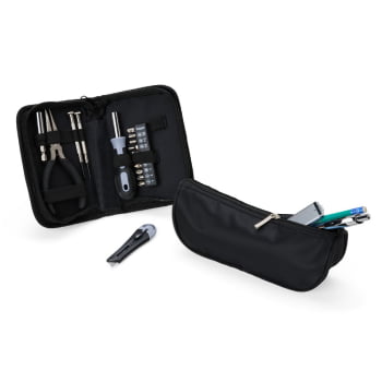 Kit Dia do Trabalho Personalizado Necessaire e Conjunto de Ferramentas SMKT-90407-TRB Brindes Personalizados