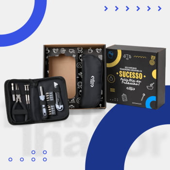 Kit Dia do Trabalho Personalizado Necessaire e Conjunto de Ferramentas SMKT-90407-TRB Brindes Personalizados