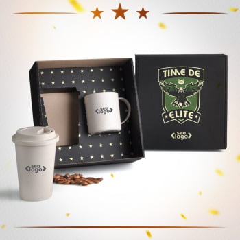 Kit Premiação ao Colaborador Personalizado Copo e Caneca Bambu SMKT-90160-PCL Brindes Personalizados