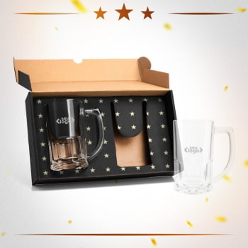 Kit Premiação ao Colaborador Personalizadao Caneca 340 ML Para Chopp SMKT-90024-PCL Brindes Personalizados