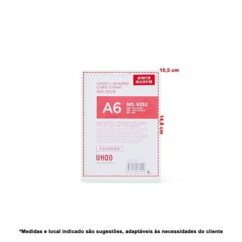 Expositor Personalizado Polistireno  A6 X06252 Brinde Personalizado