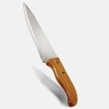 Faca Personalizada Bambu / Inox SMUB-00503 Brinde Personalizado