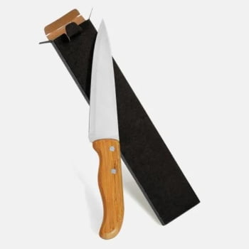 Faca Personalizada Bambu / Inox SMUD-00503 Brinde Personalizado