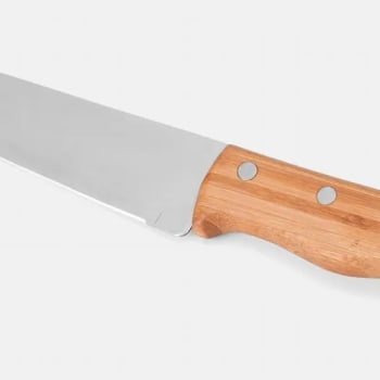 Faca Personalizada Bambu / Inox SMUD-00503 Brinde Personalizado