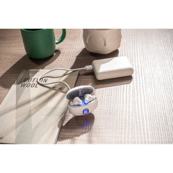 Fone de Ouvido Personalizado ABS Bluetooth SP97188 Brinde Personalizado